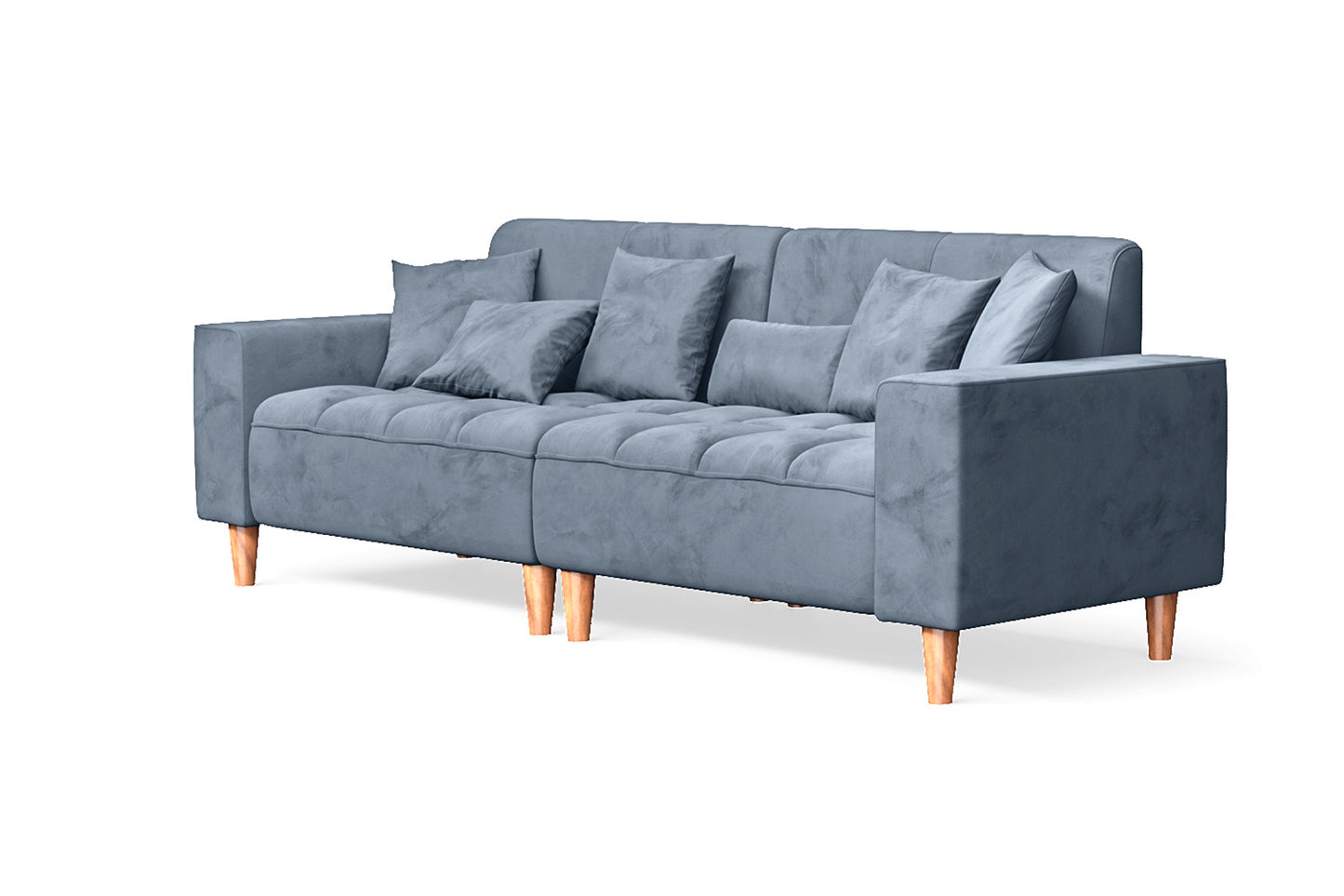 Campania 3 Seater Sofa Baby Blue Velvet