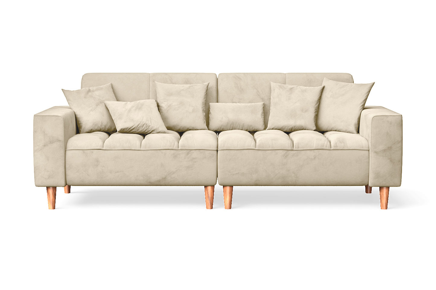 Campania 3 Seater Sofa Cream Velvet