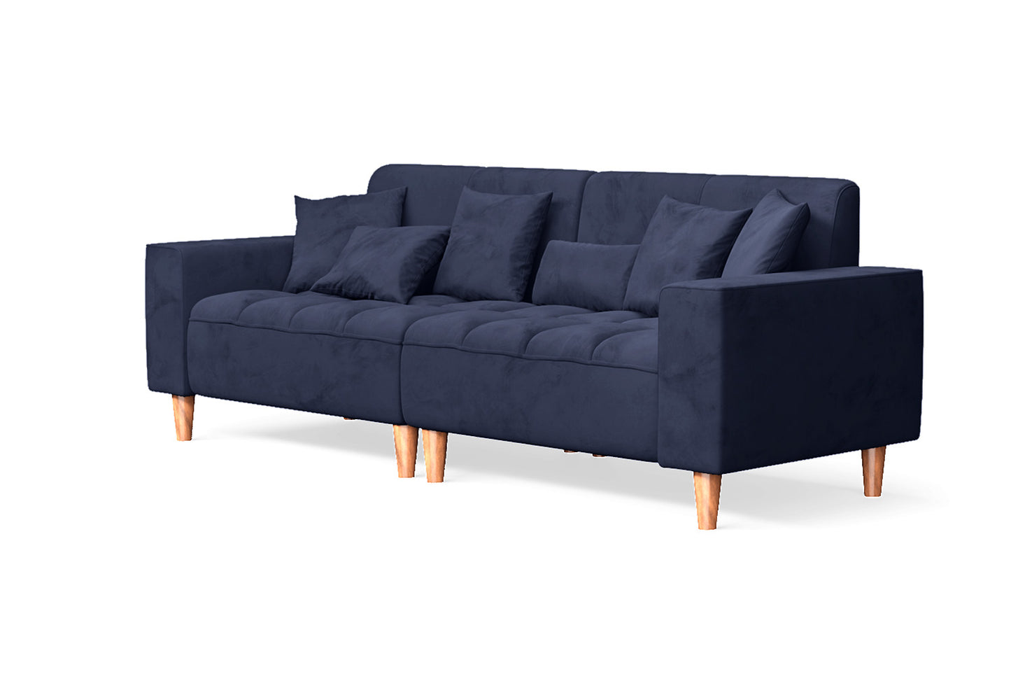 Campania 3 Seater Sofa Dark Blue Velvet