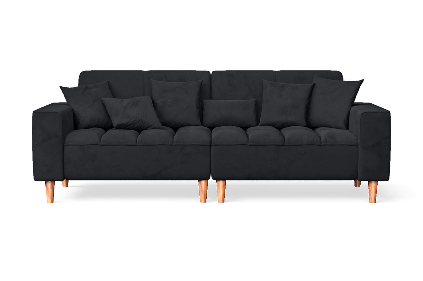 Campania 3 Seater Sofa Dark Grey Velvet