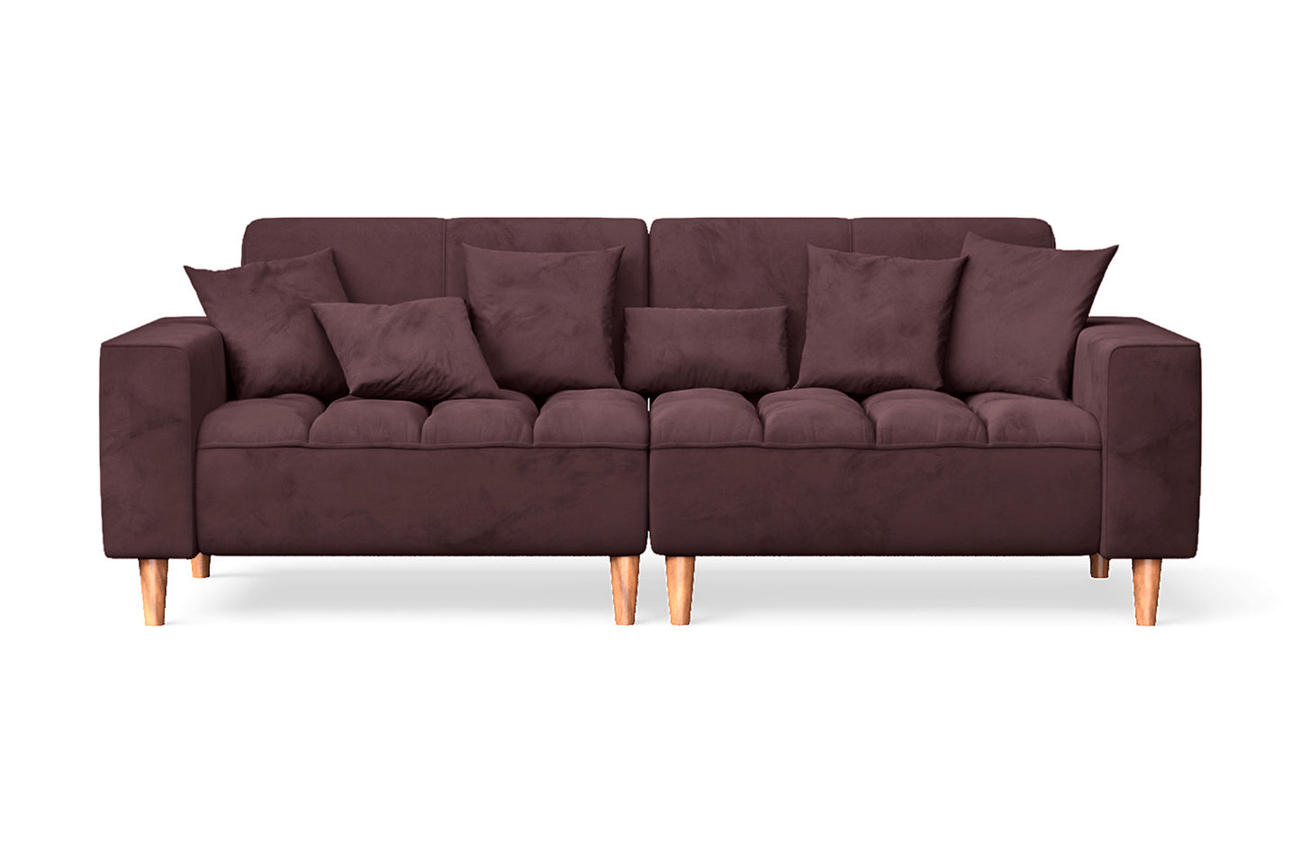 Campania 3 Seater Sofa Grape Velvet