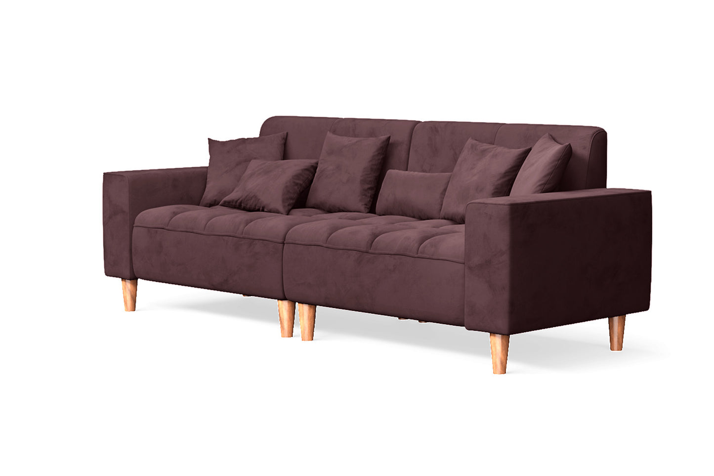 Campania 3 Seater Sofa Grape Velvet