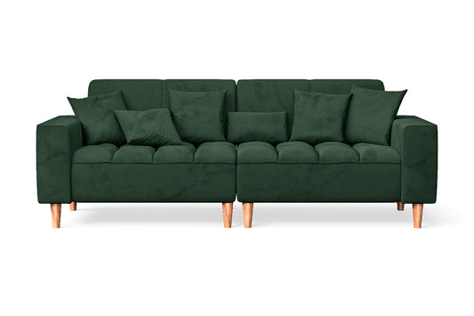 Campania 3 Seater Sofa Green Velvet