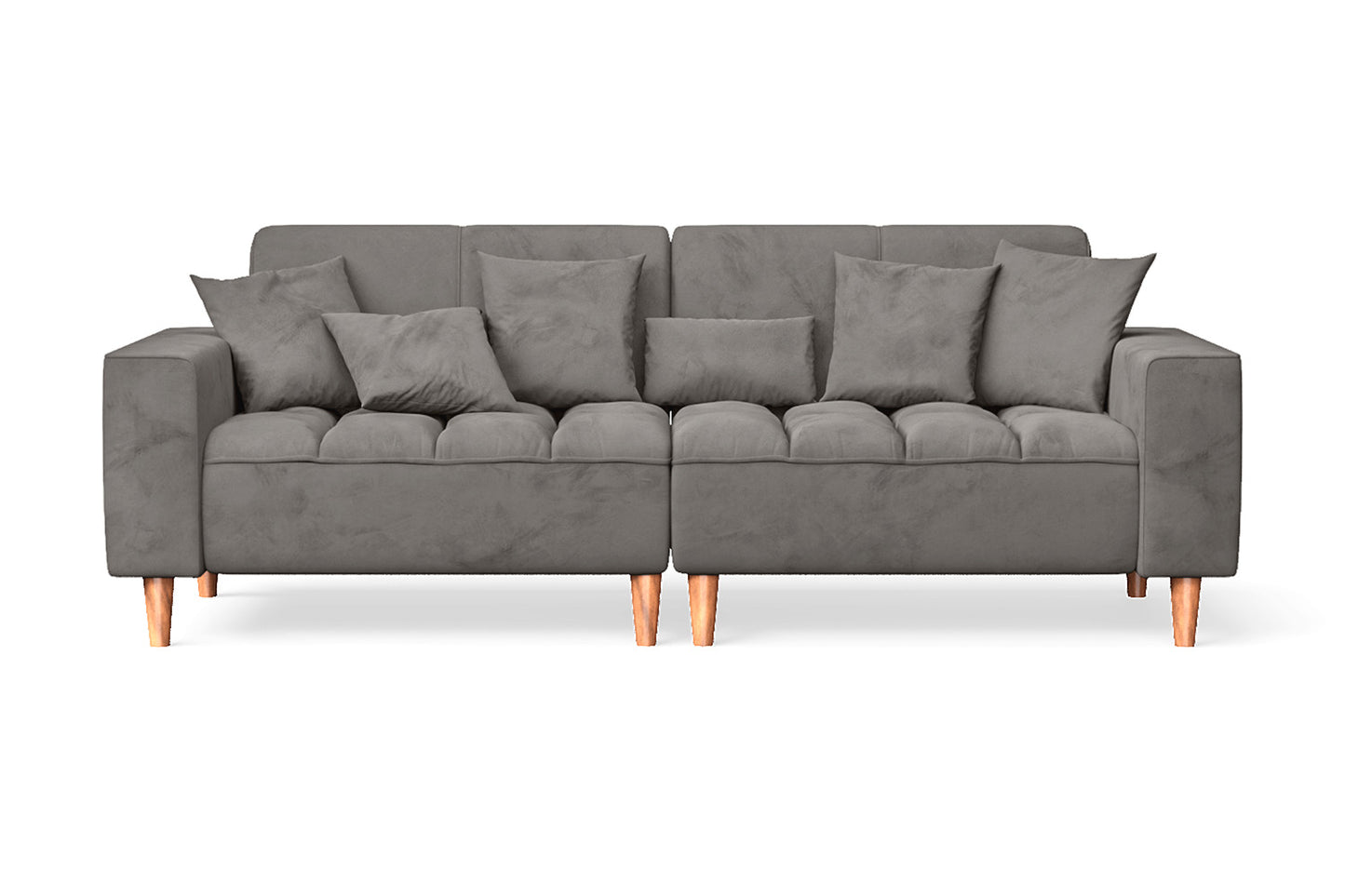 Campania 3 Seater Sofa Grey Velvet