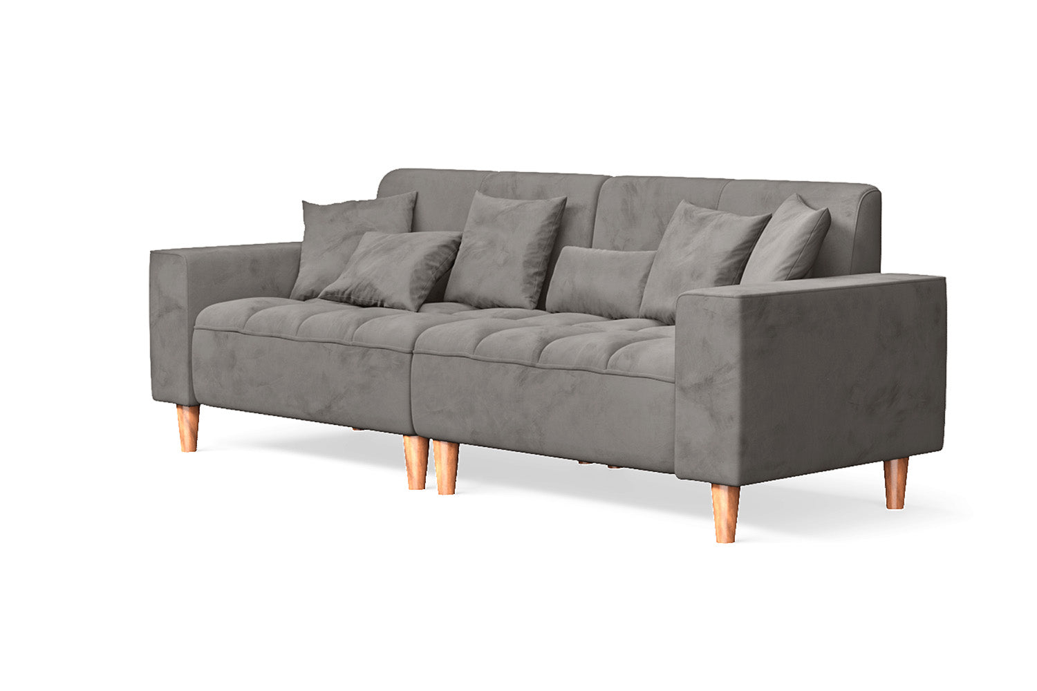 Campania 3 Seater Sofa Grey Velvet