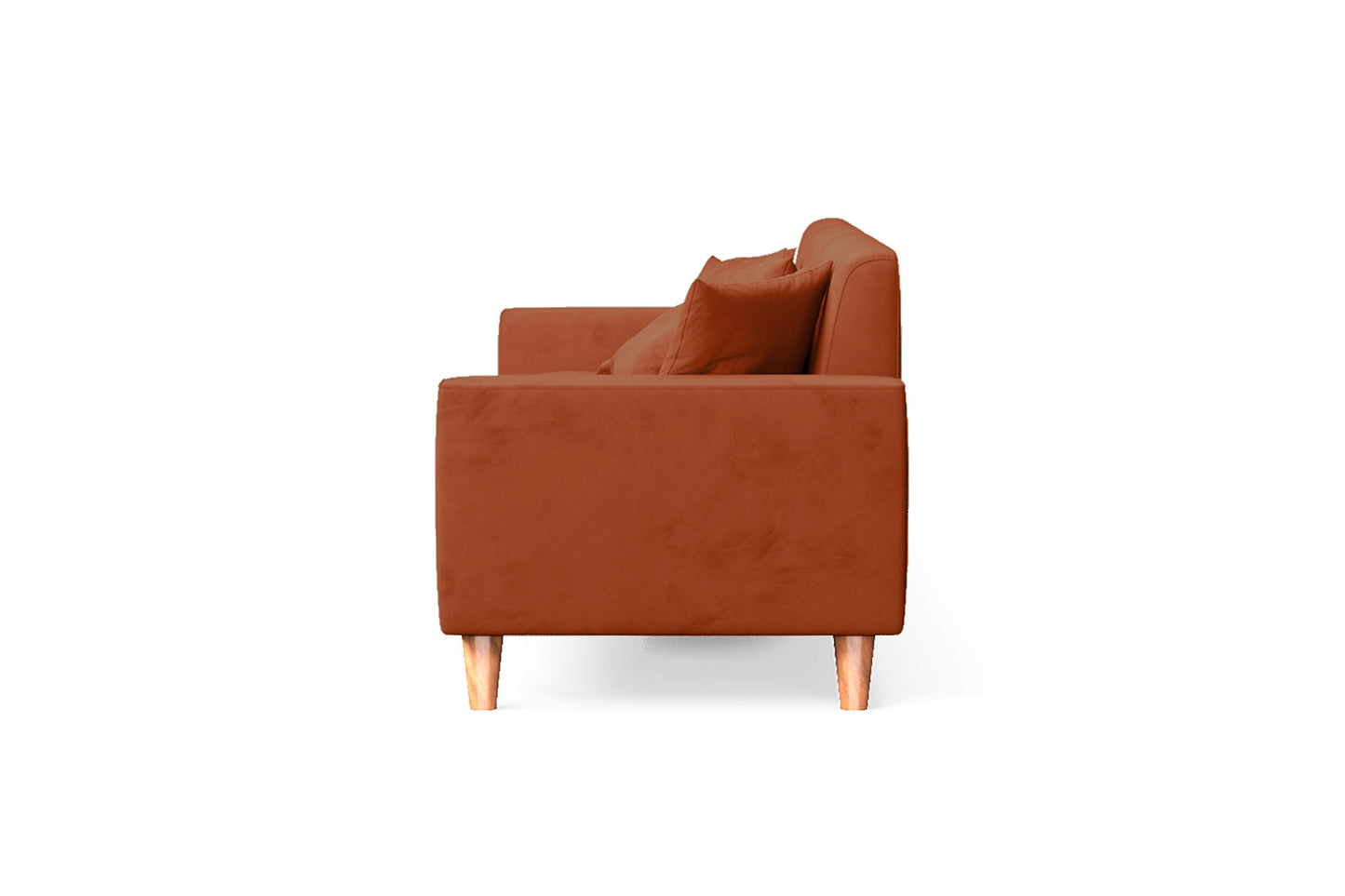 Campania 3 Seater Sofa Orange Velvet