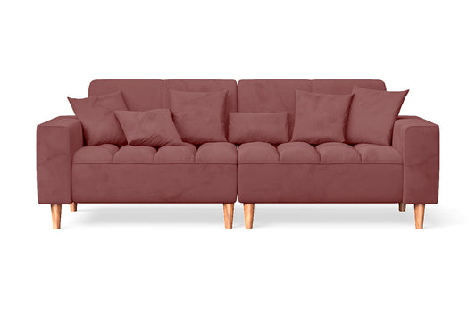 Campania 3 Seater Sofa Pink Velvet