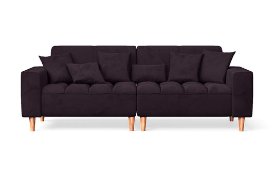 Campania 3 Seater Sofa Purple Velvet