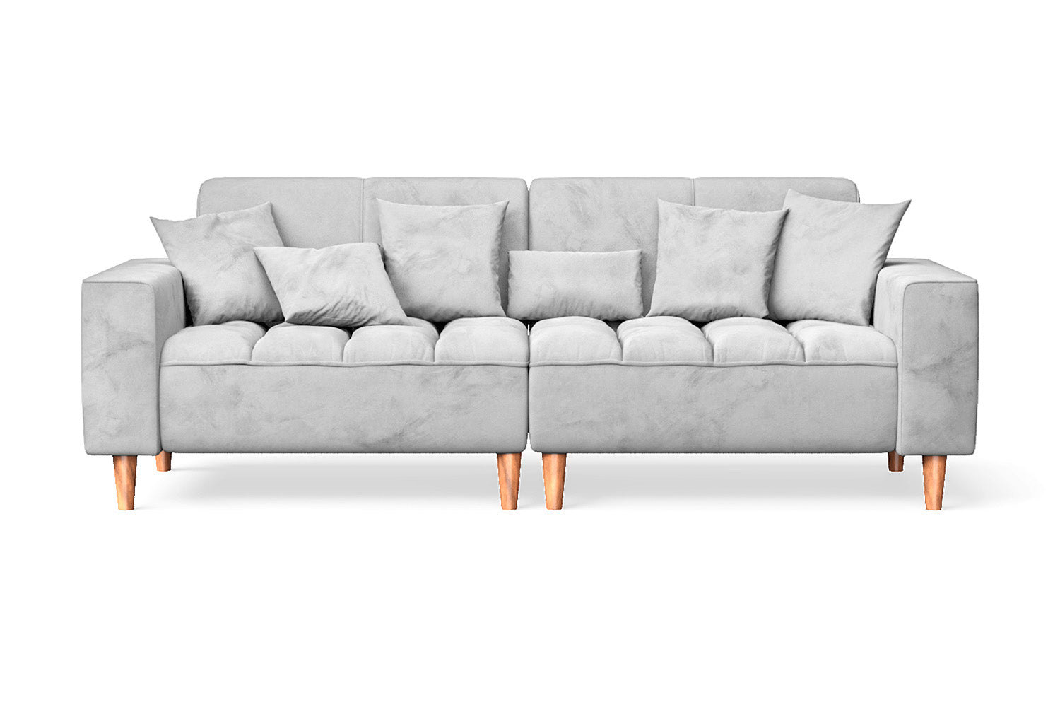 Campania 3 Seater Sofa White Velvet