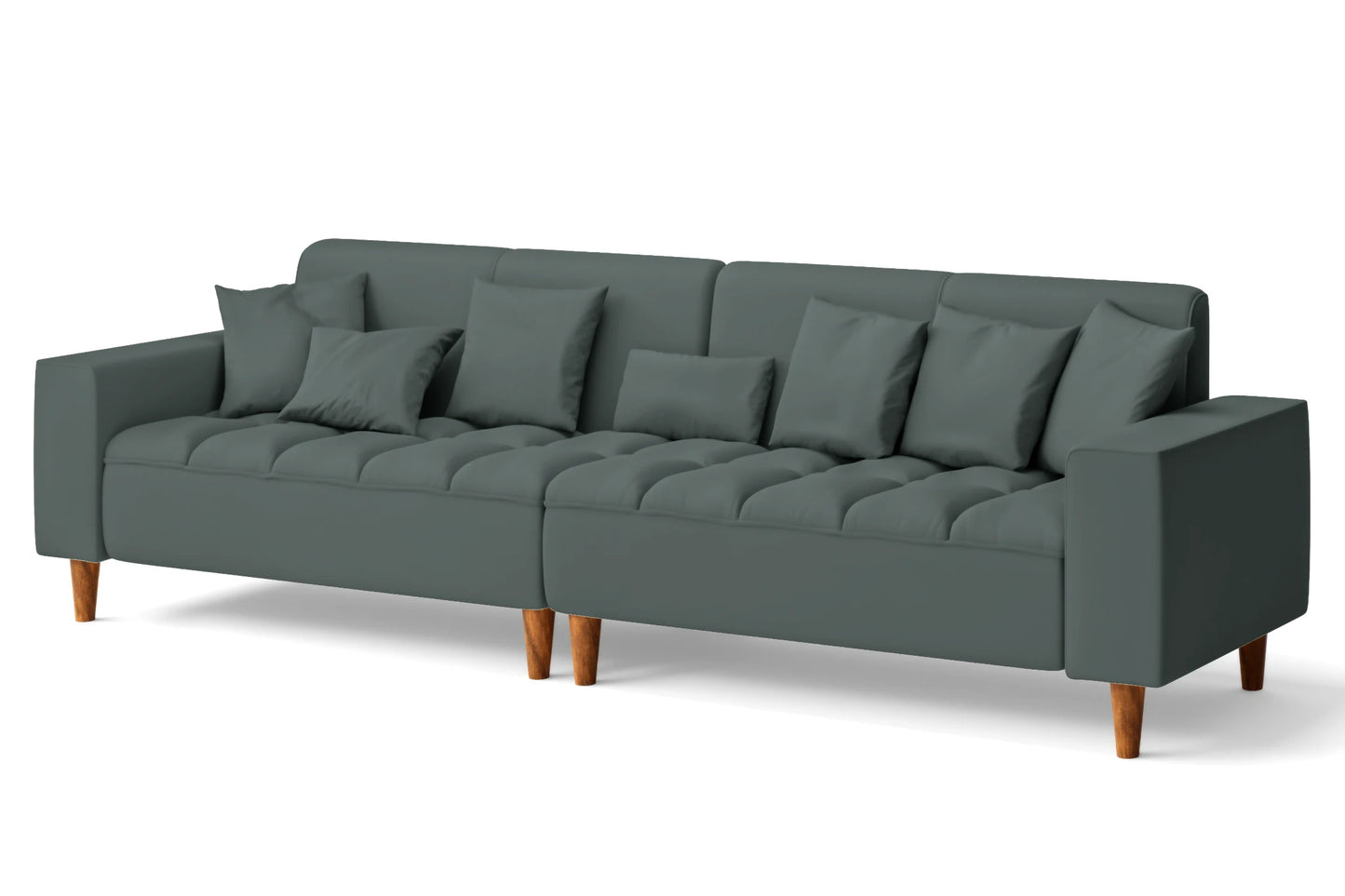 Campania 4 Seater Sofa Dusky Turquoise Leather