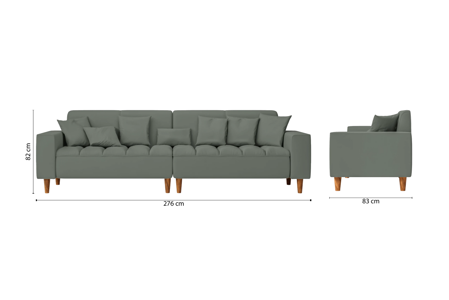 Campania 4 Seater Sofa Lush Leather