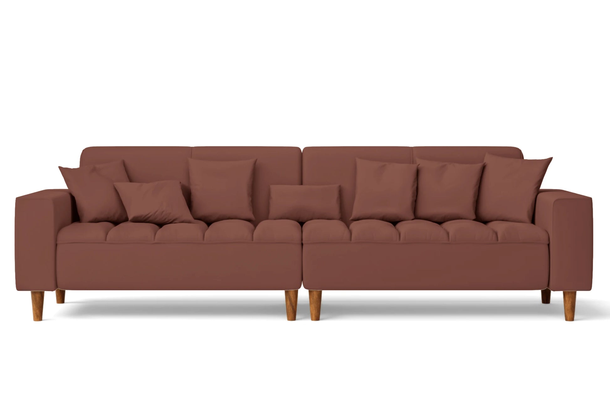 Campania 4 Seater Sofa Mauve Leather