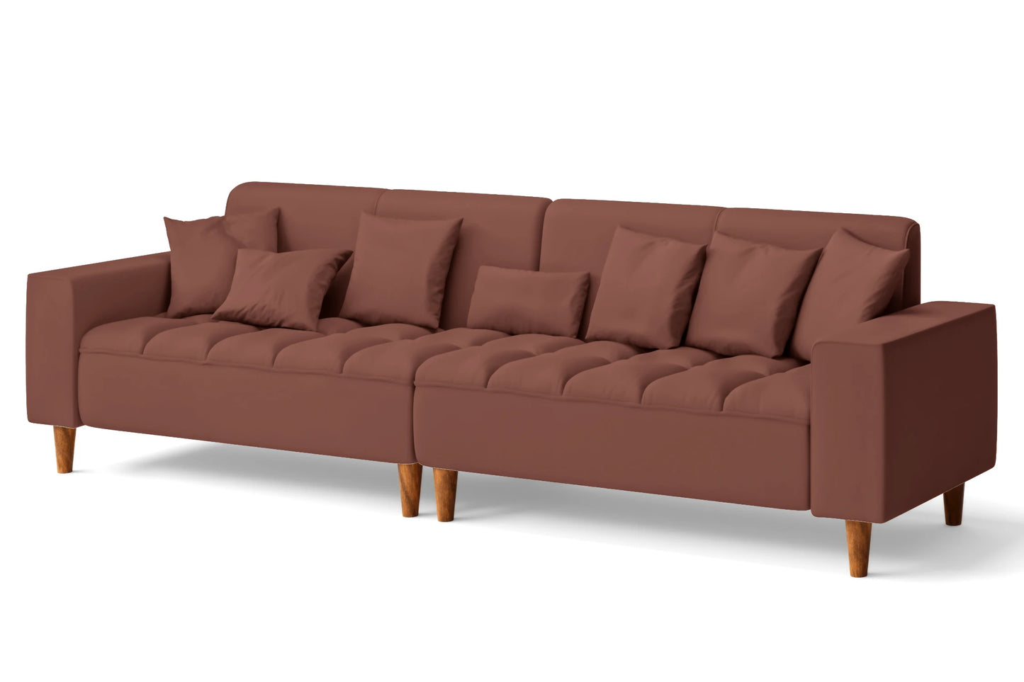 Campania 4 Seater Sofa Mauve Leather