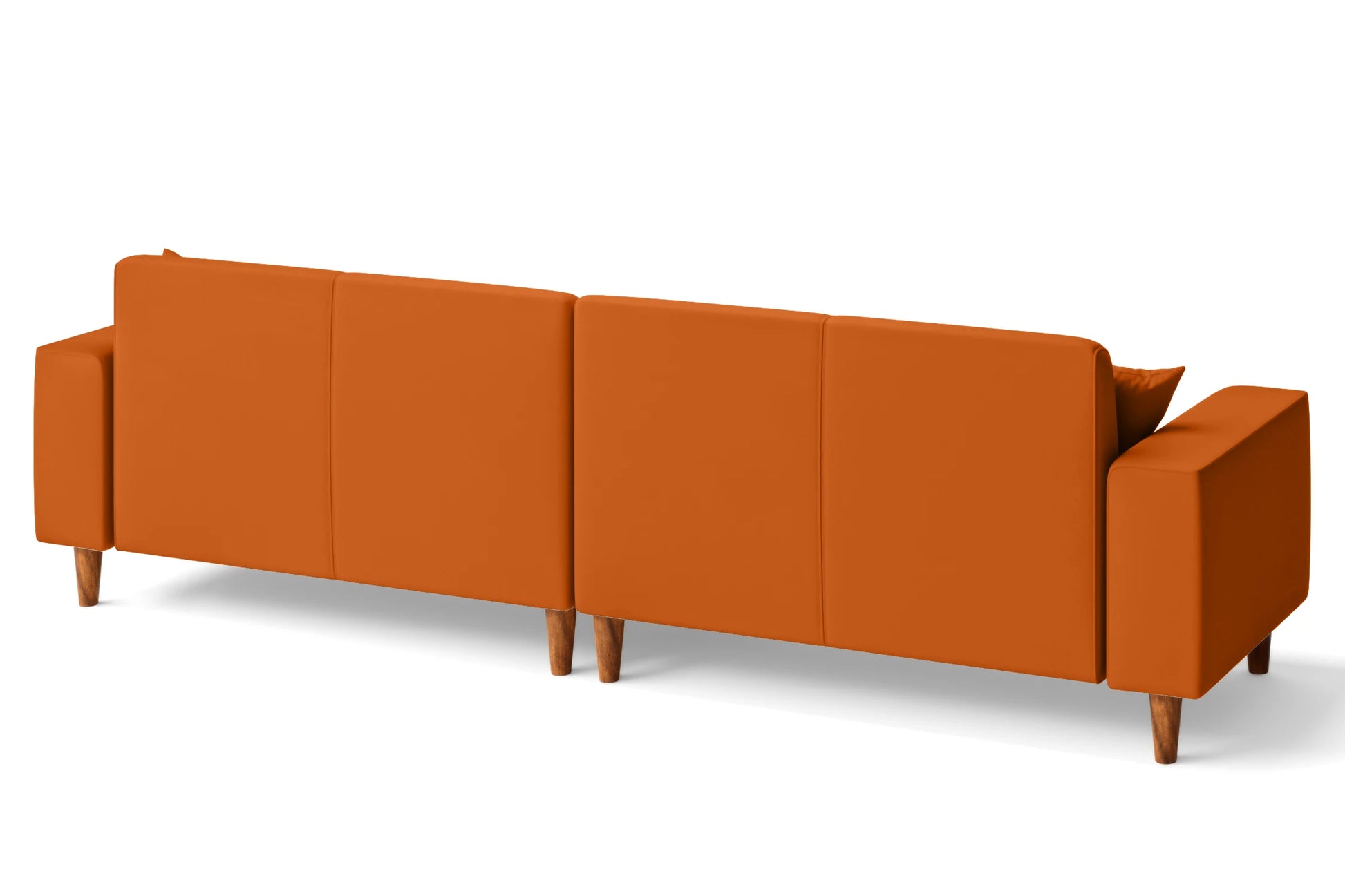 Campania 4 Seater Sofa Orange Leather