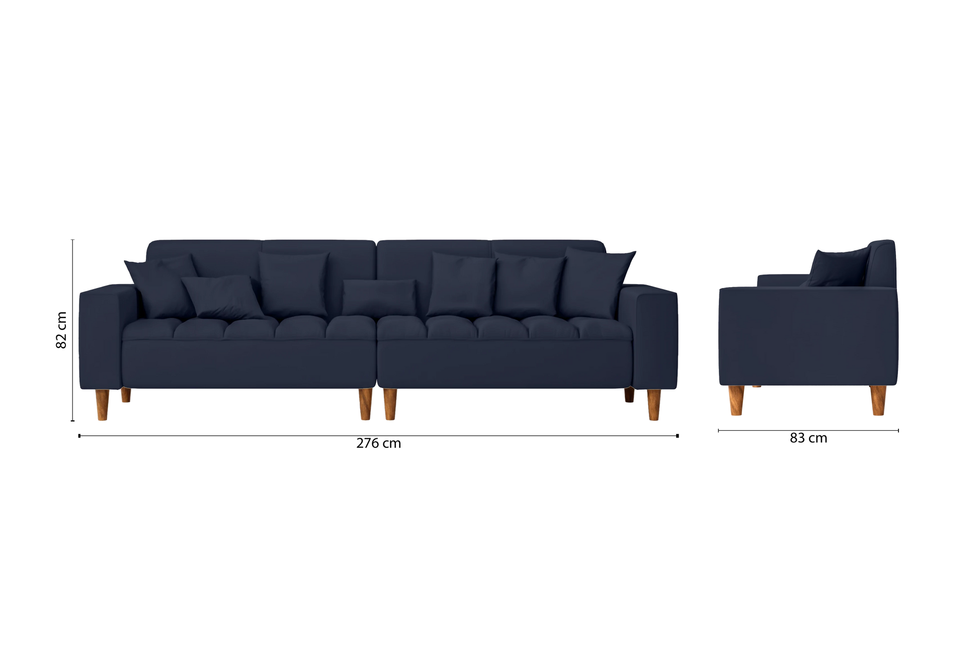 Campania 4 Seater Sofa Spruce Leather