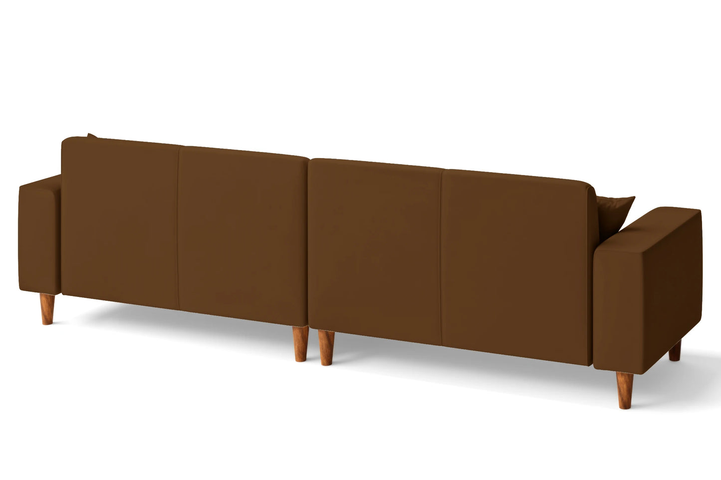 Campania 4 Seater Sofa Walnut Brown Leather