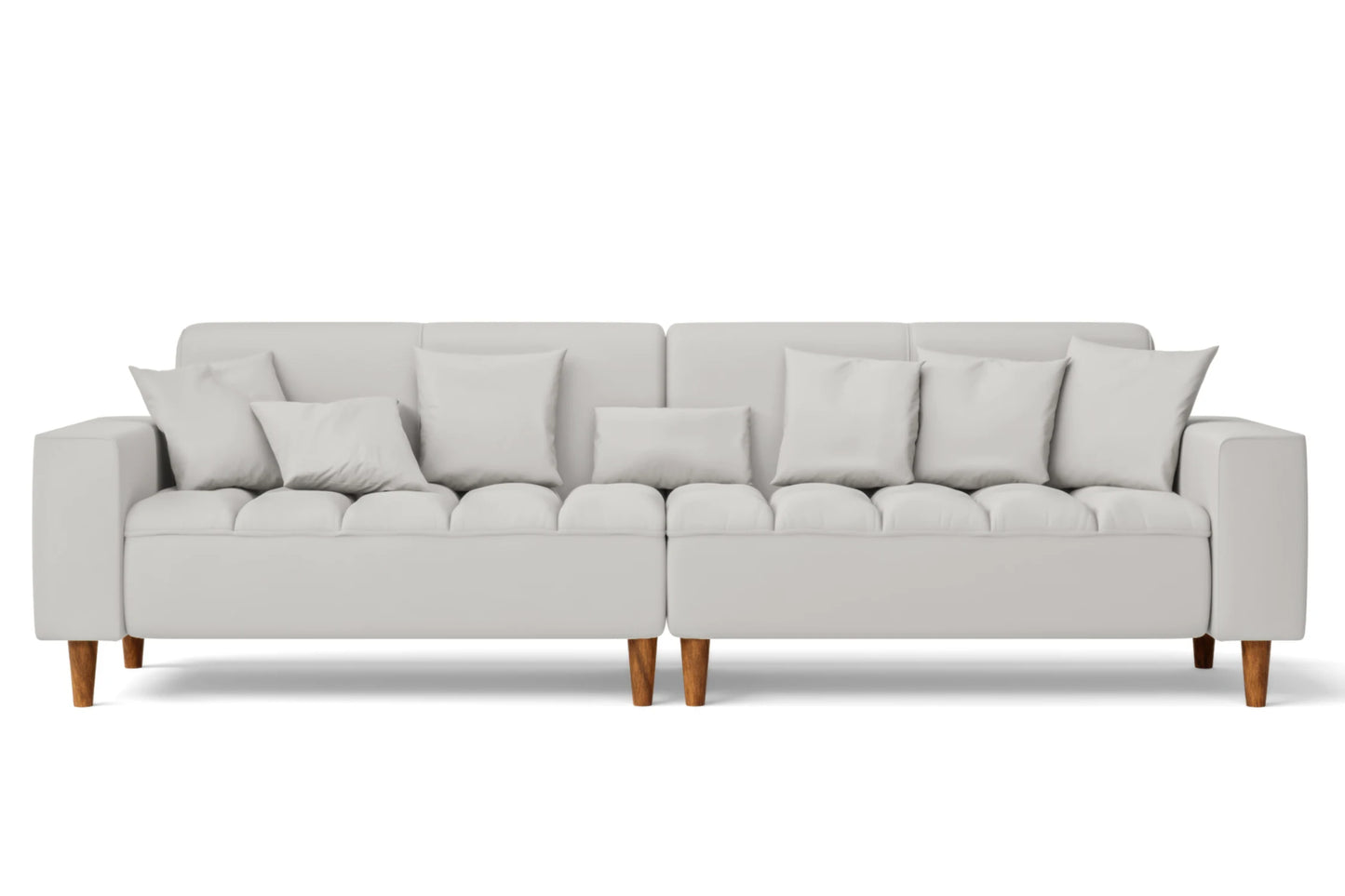 Campania 4 Seater Sofa White Leather