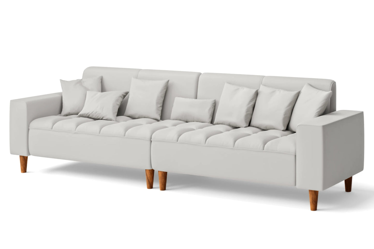 Campania 4 Seater Sofa White Leather