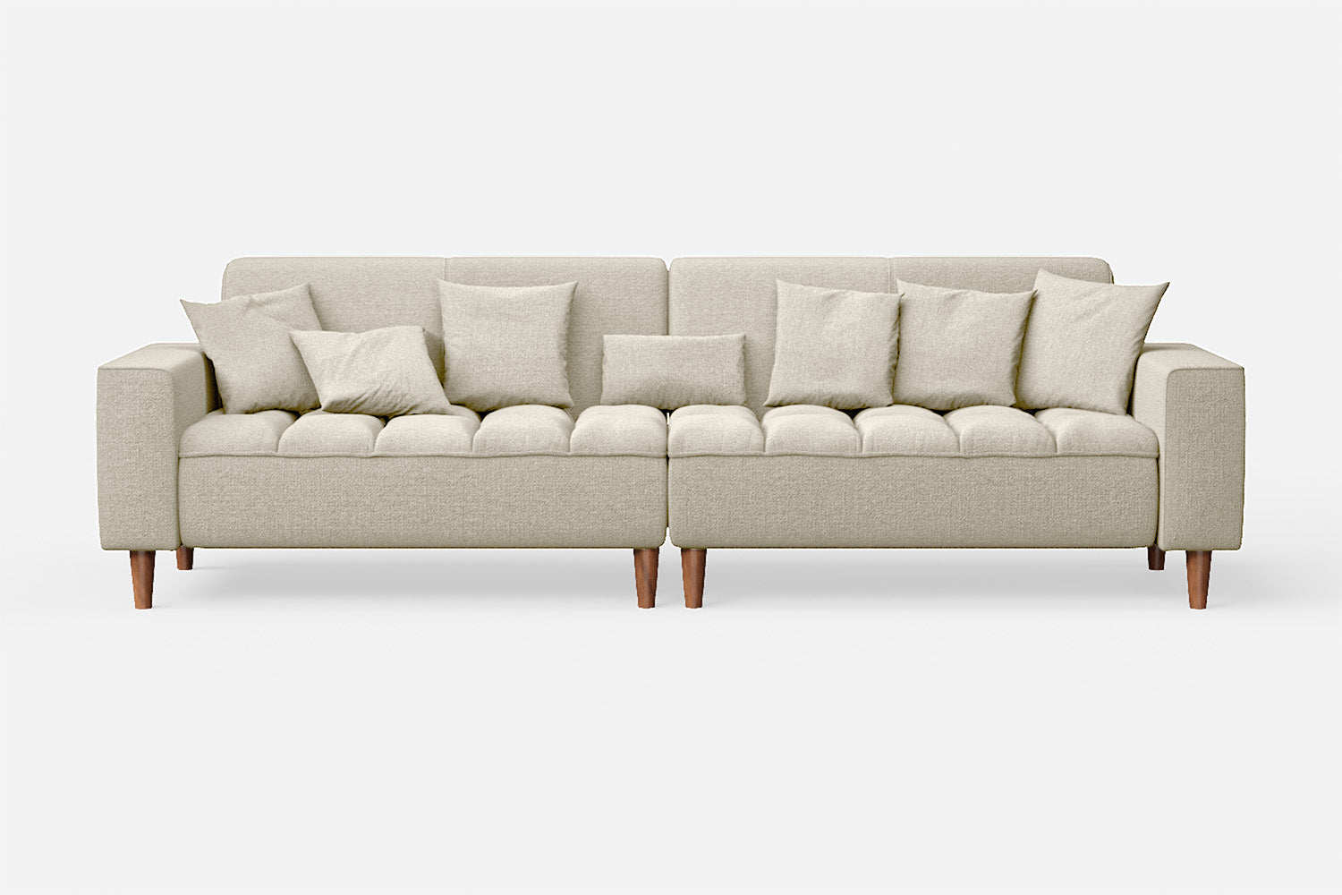 Campania 4 Seater Sofa Cream Linen Fabric