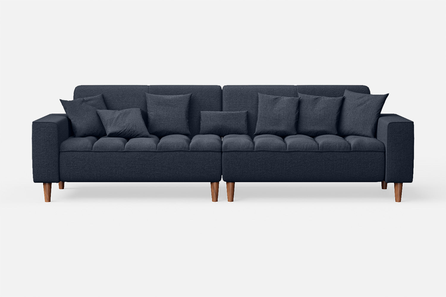 Campania 4 Seater Sofa Dark Blue Linen Fabric