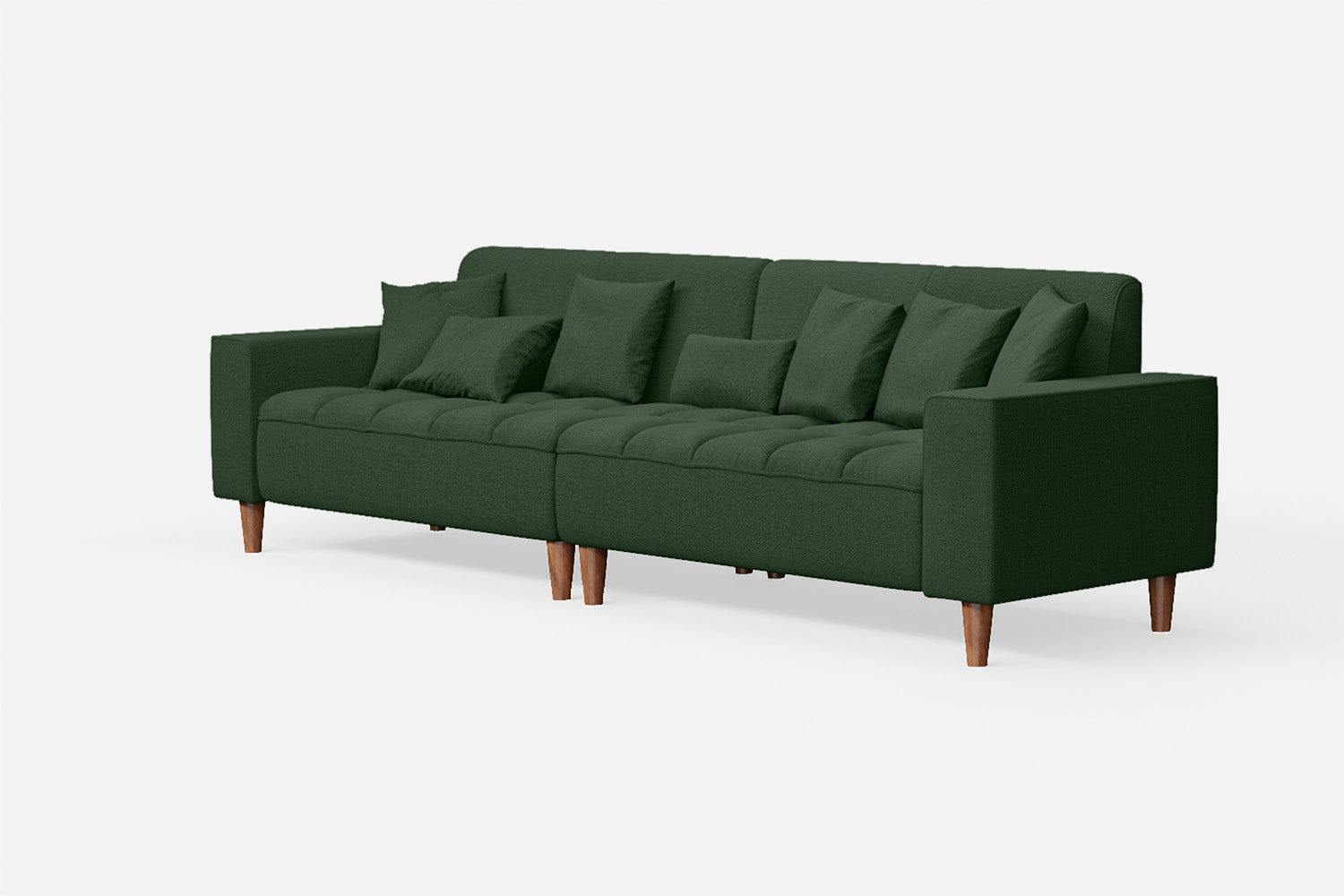 Campania 4 Seater Sofa Forest Green Linen Fabric