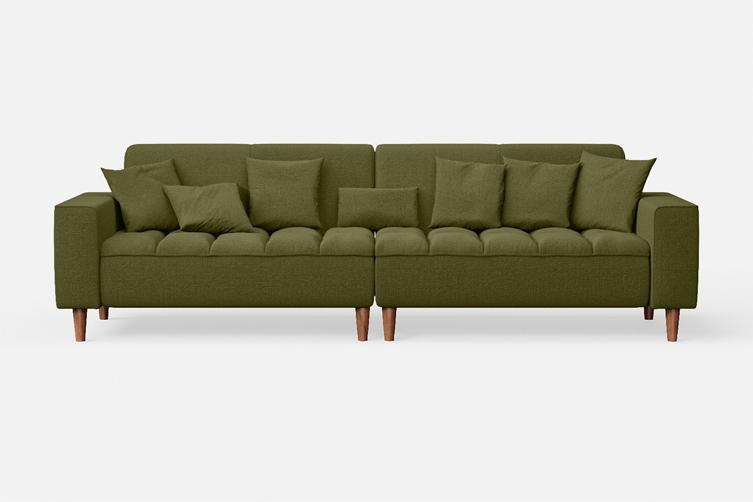 Campania 4 Seater Sofa Olive Linen Fabric