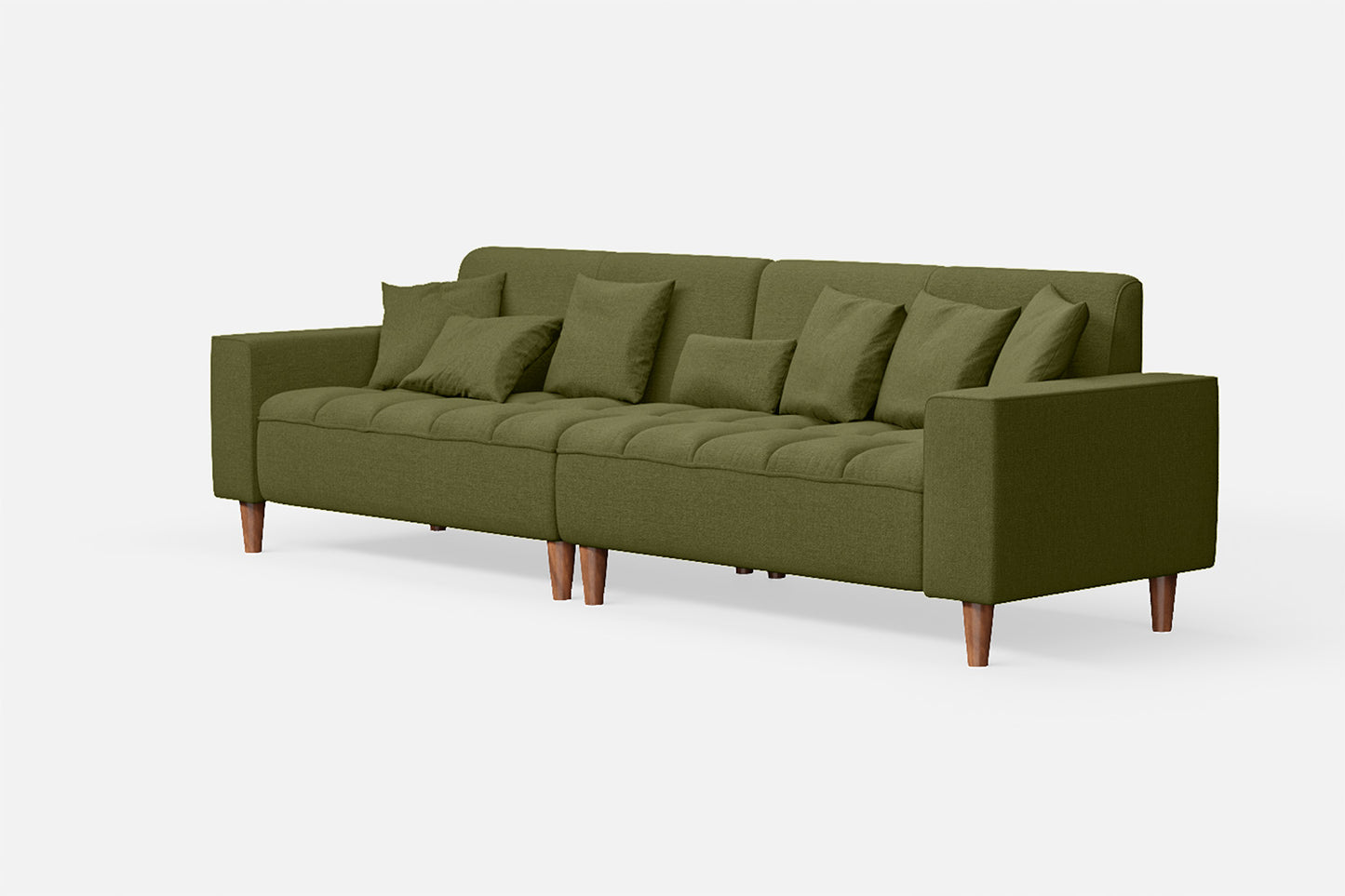 Campania 4 Seater Sofa Olive Linen Fabric