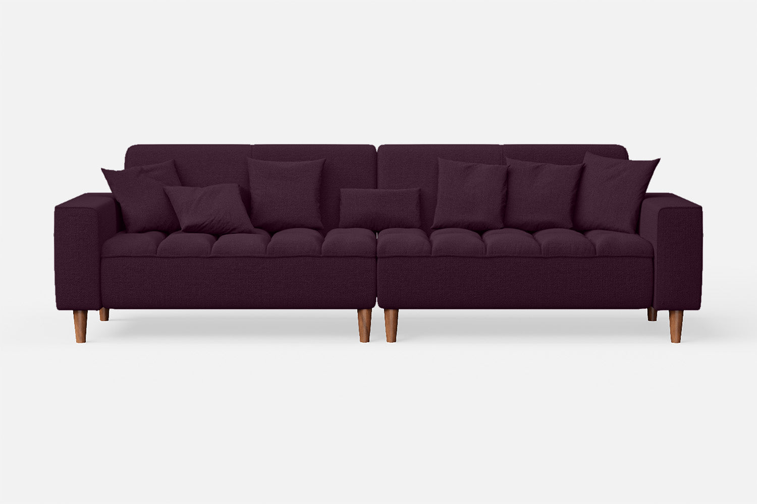 Campania 4 Seater Sofa Purple Linen Fabric