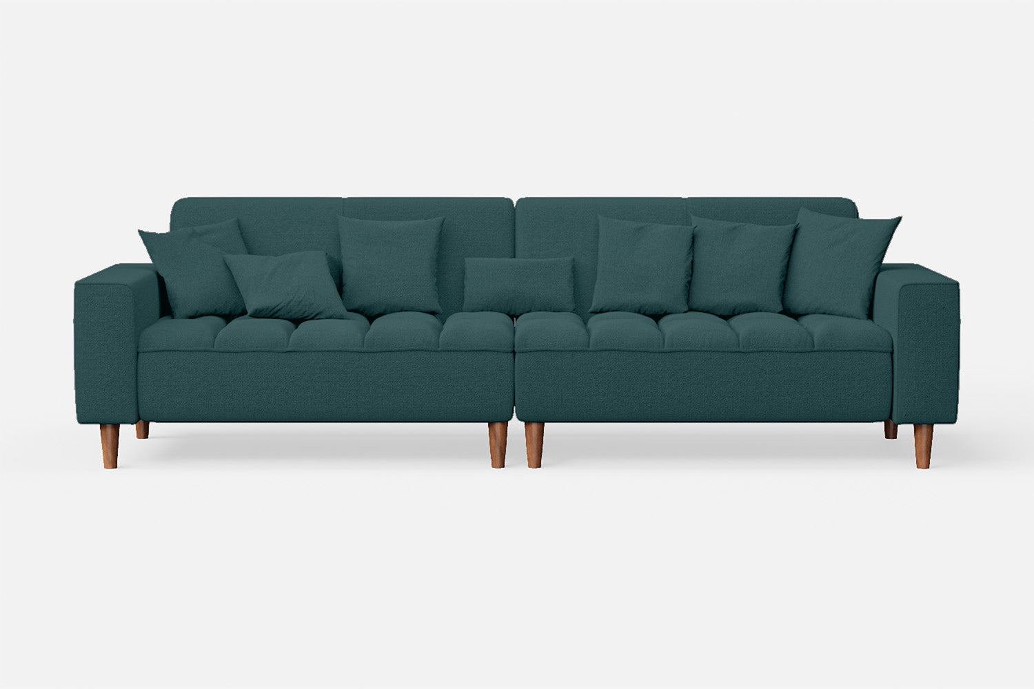 Campania 4 Seater Sofa Teal Linen Fabric