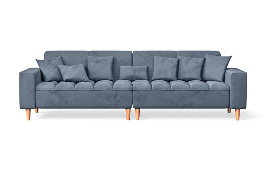 Campania 4 Seater Sofa Baby Blue Velvet