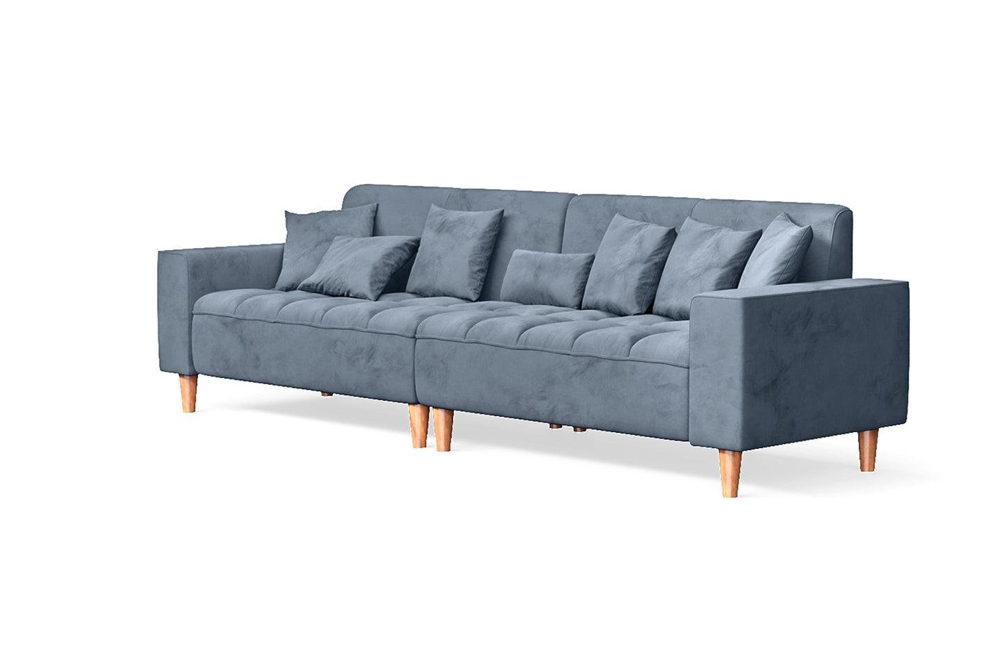 Campania 4 Seater Sofa Baby Blue Velvet