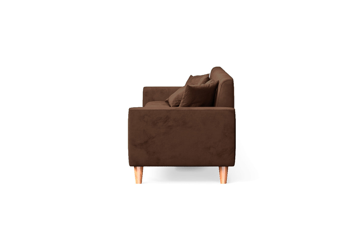 Campania 4 Seater Sofa Coffee Brown Velvet