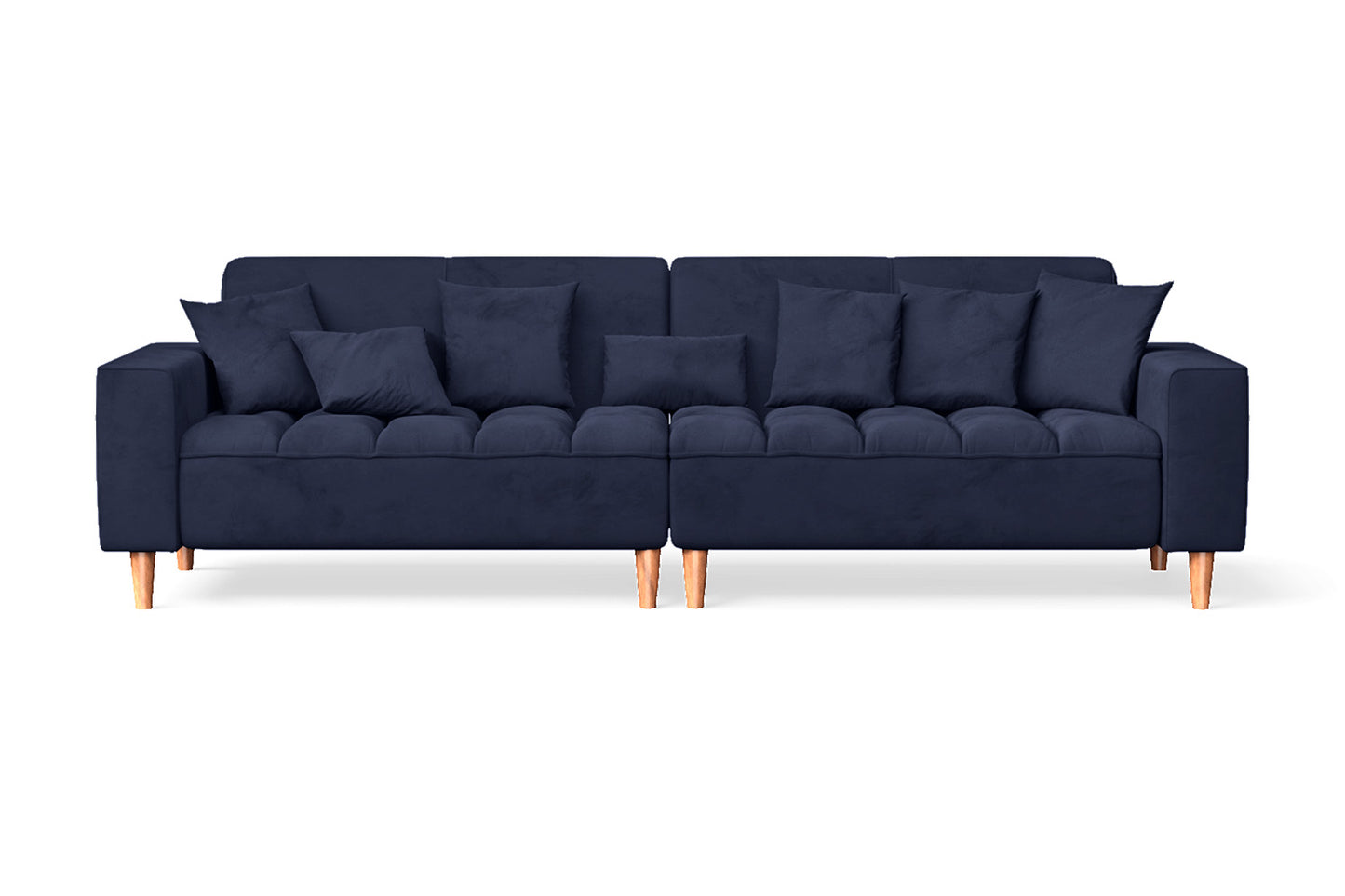 Campania 4 Seater Sofa Dark Blue Velvet