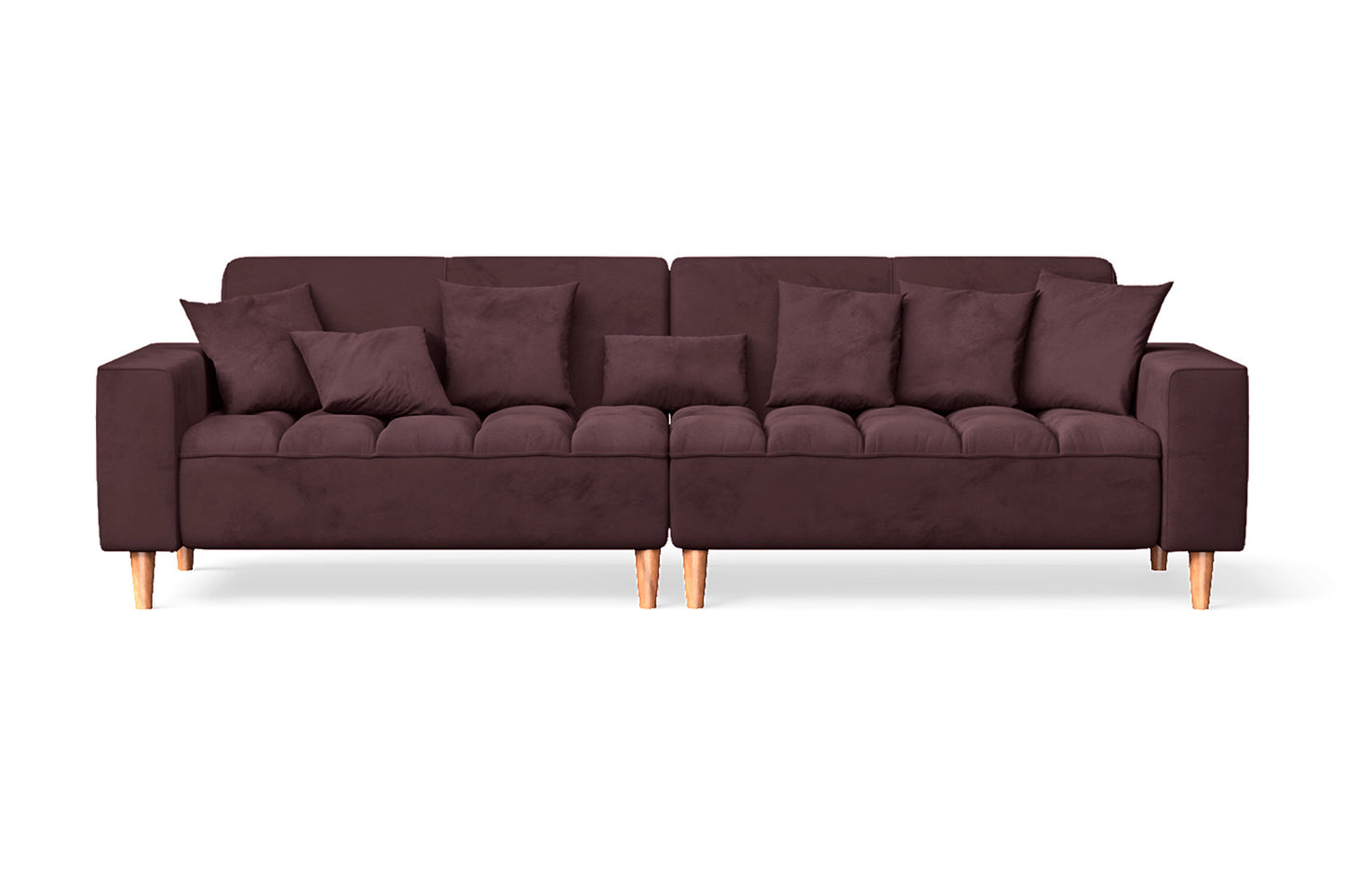 Campania 4 Seater Sofa Grape Velvet