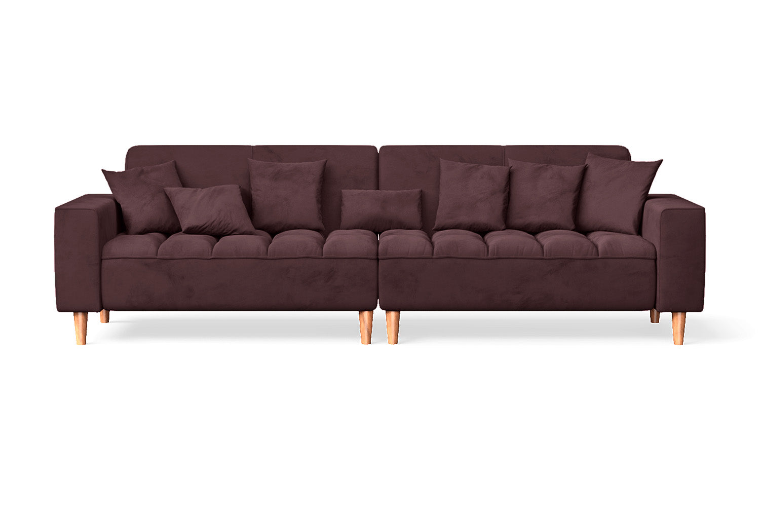 Campania 4 Seater Sofa Grape Velvet