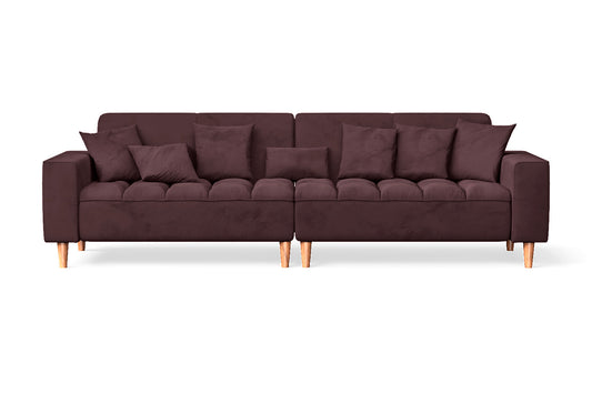 Campania 4 Seater Sofa Grape Velvet