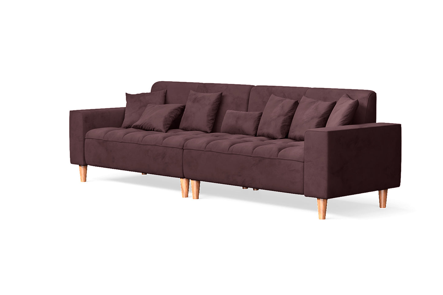 Campania 4 Seater Sofa Grape Velvet