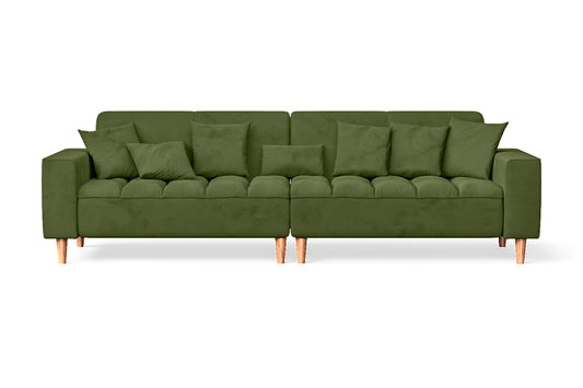 Campania 4 Seater Sofa Lime Velvet