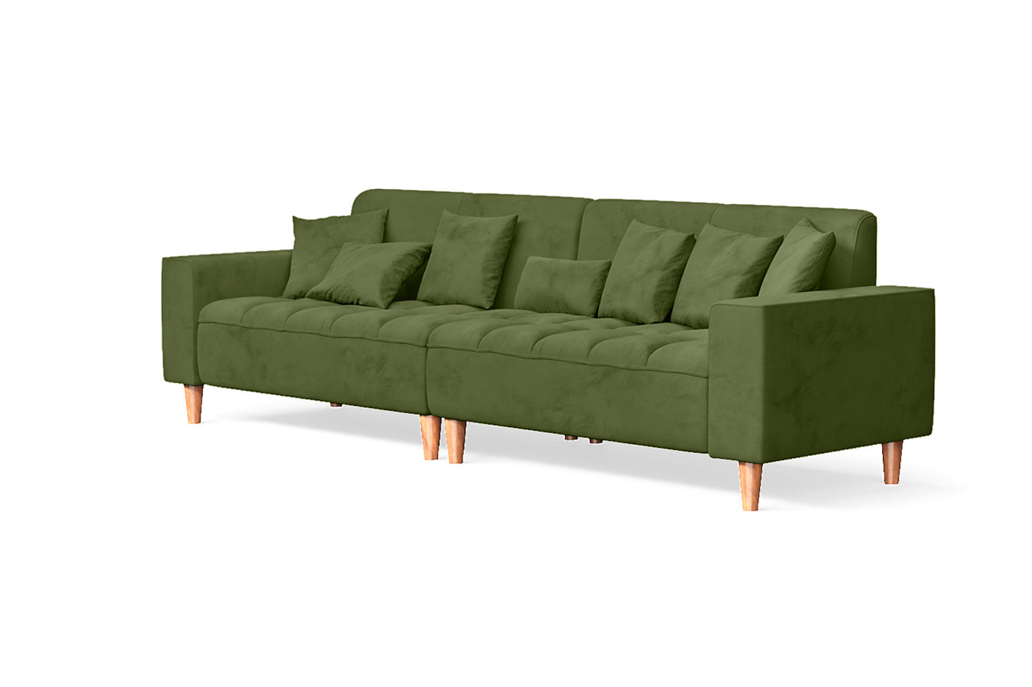 Campania 4 Seater Sofa Lime Velvet