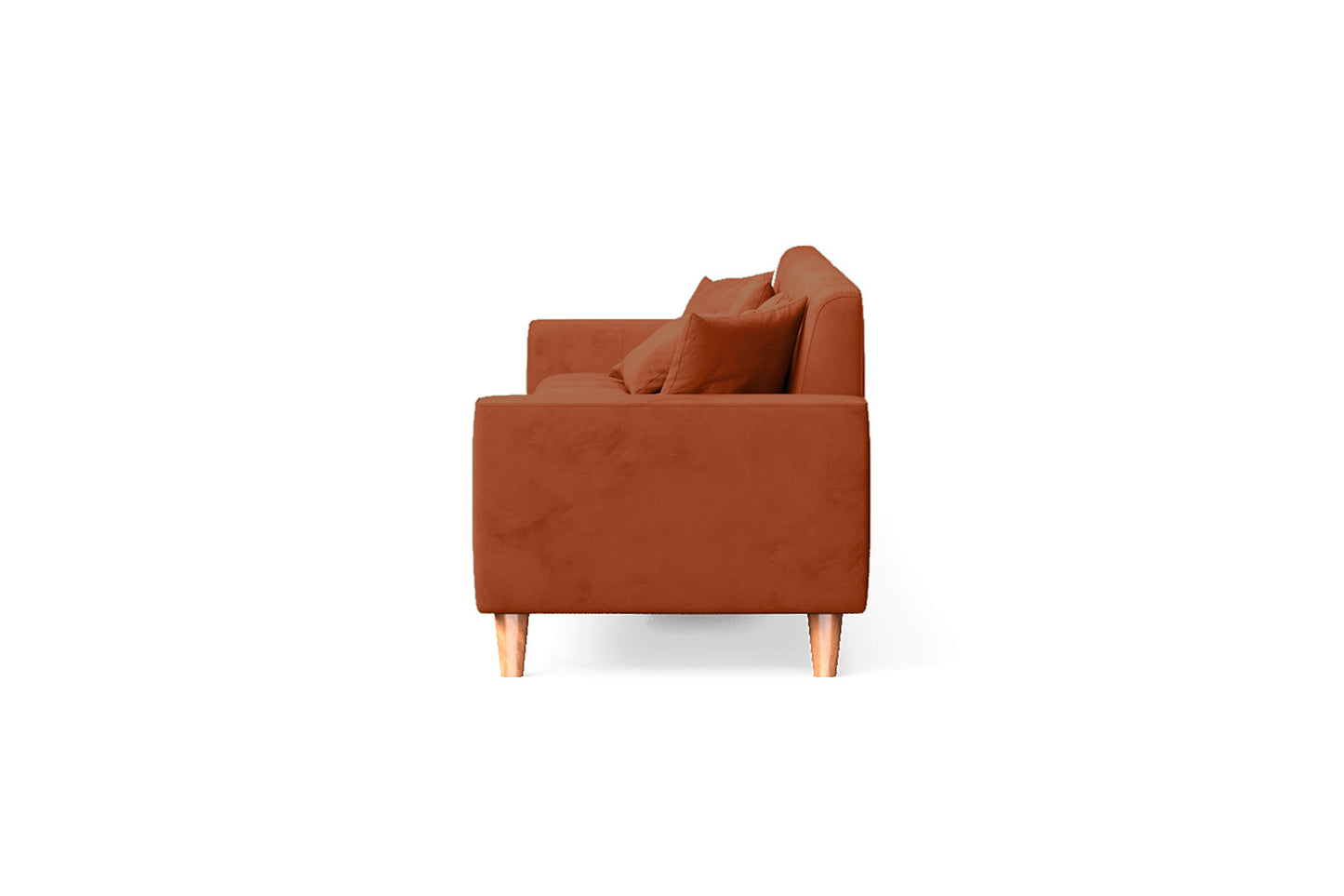 Campania 4 Seater Sofa Orange Velvet