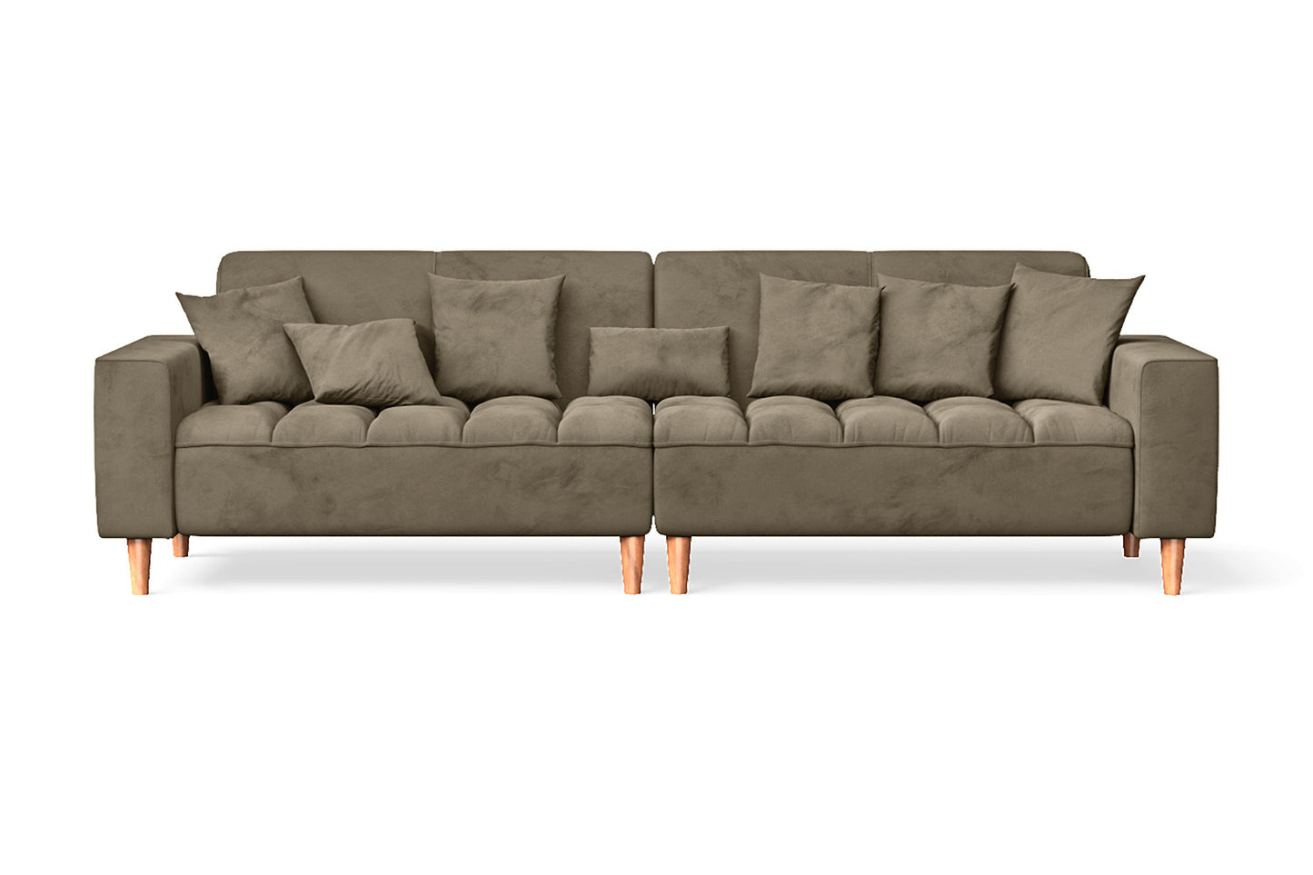 Campania 4 Seater Sofa Sand Velvet