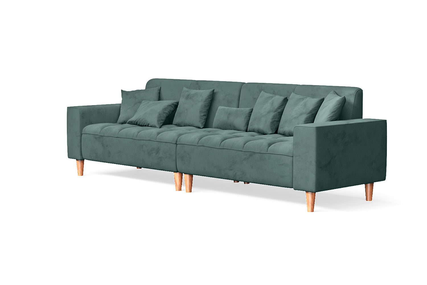 Campania 4 Seater Sofa Teal Velvet