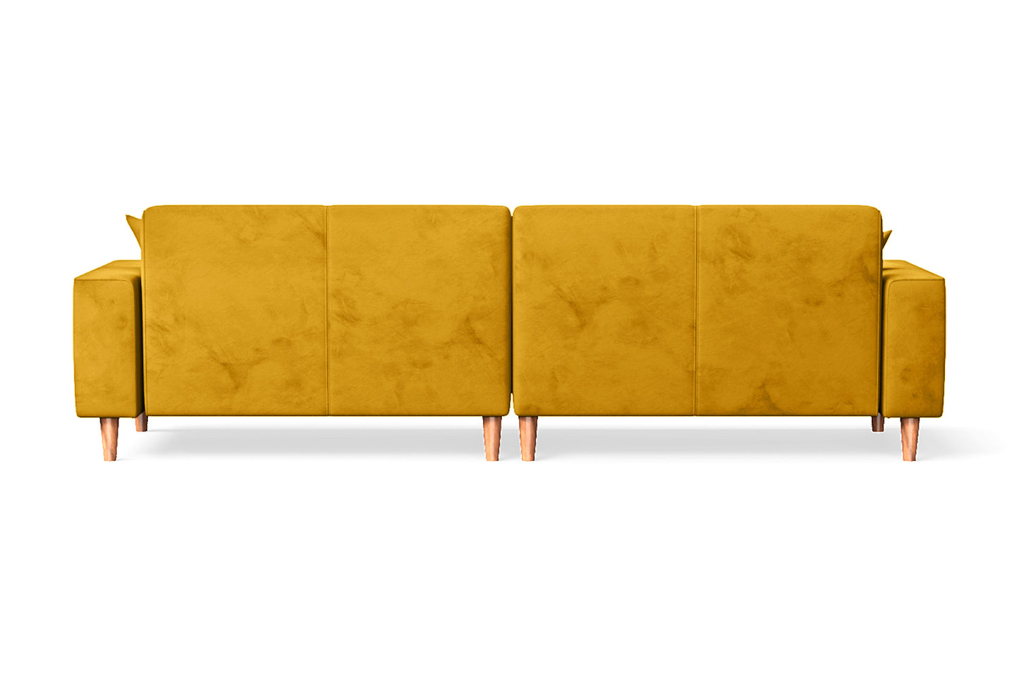 Campania 4 Seater Sofa Yellow Velvet