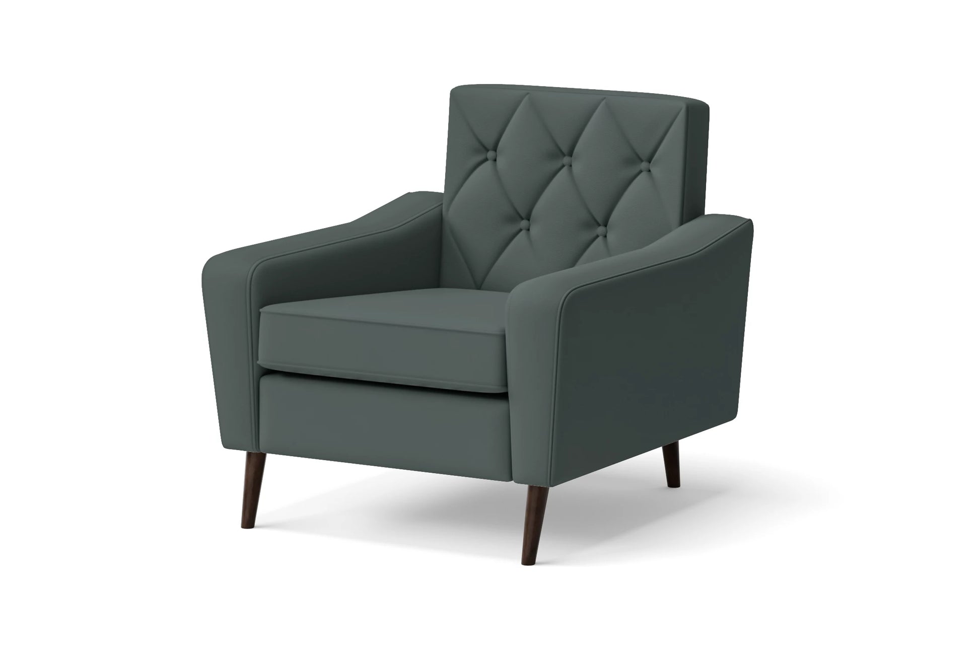 Carpi Armchair Dusky Turquoise Leather