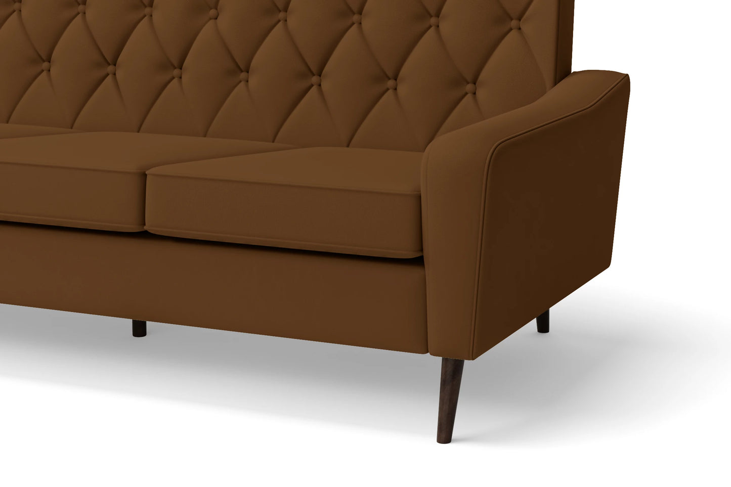 Carpi Armchair Walnut Brown Leather