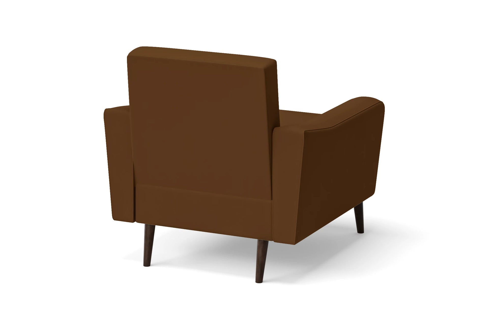 Carpi Armchair Walnut Brown Leather