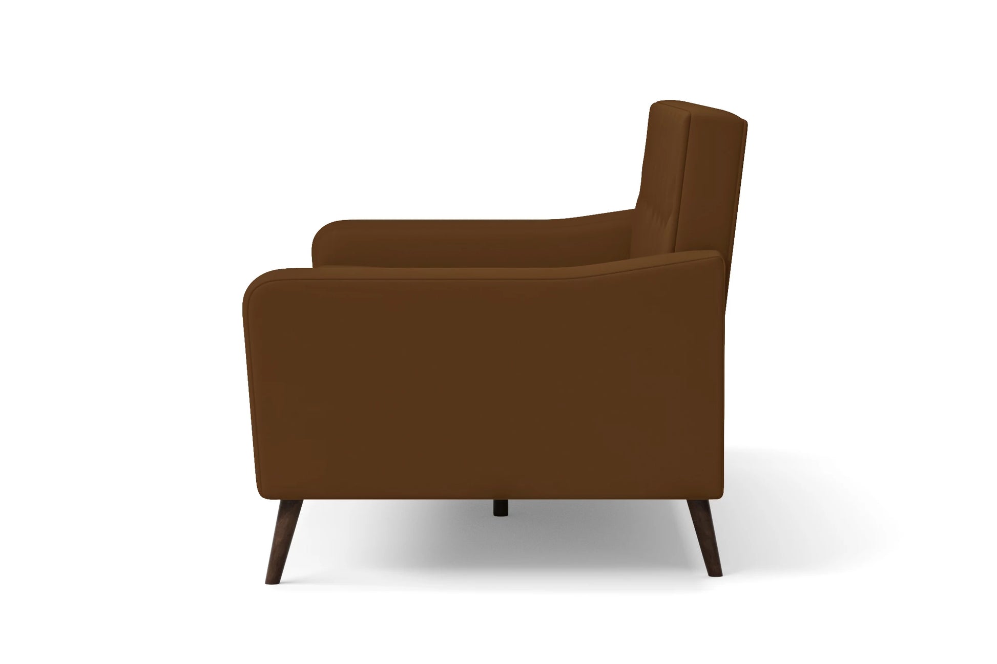 Carpi Armchair Walnut Brown Leather