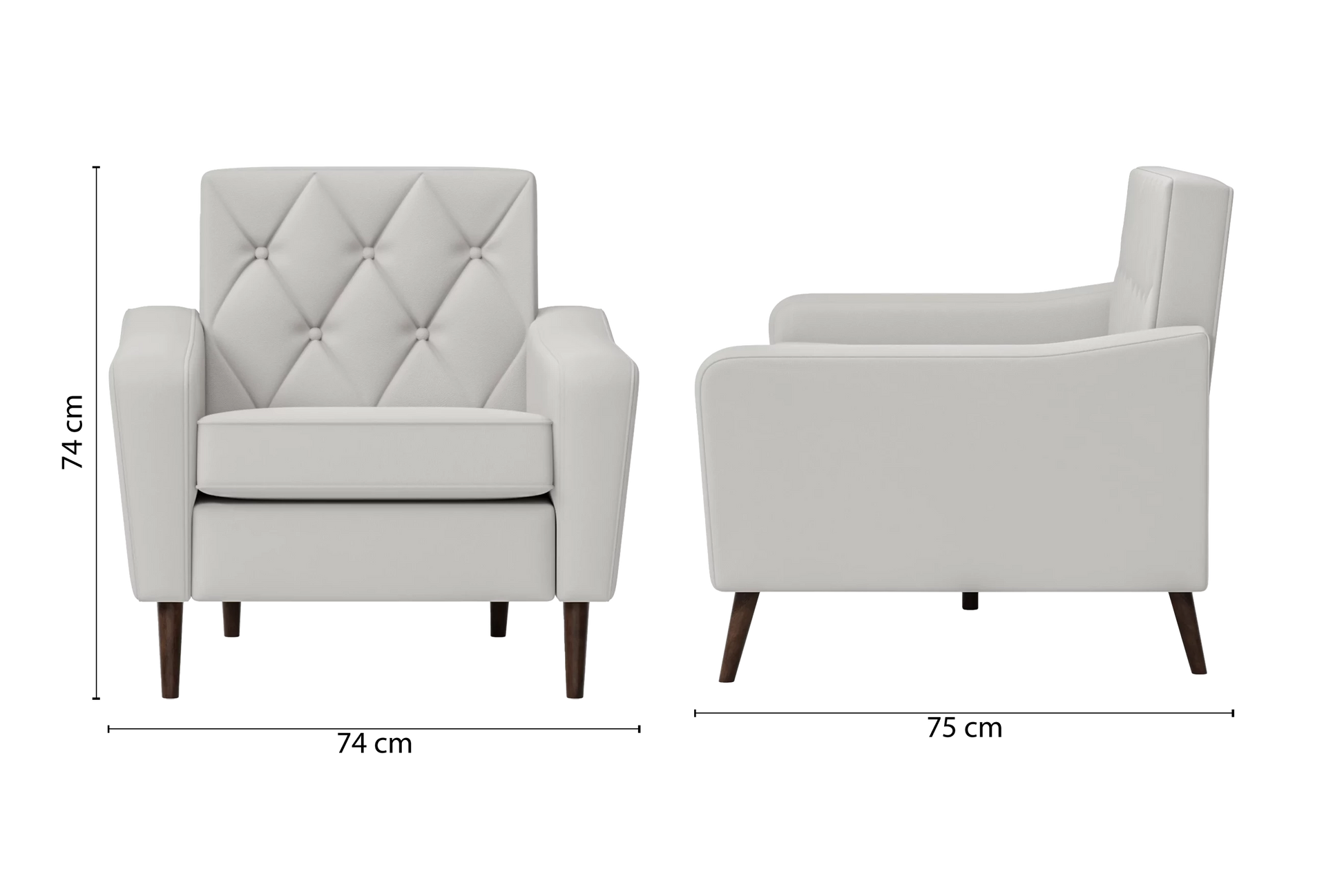 Carpi Armchair White Leather