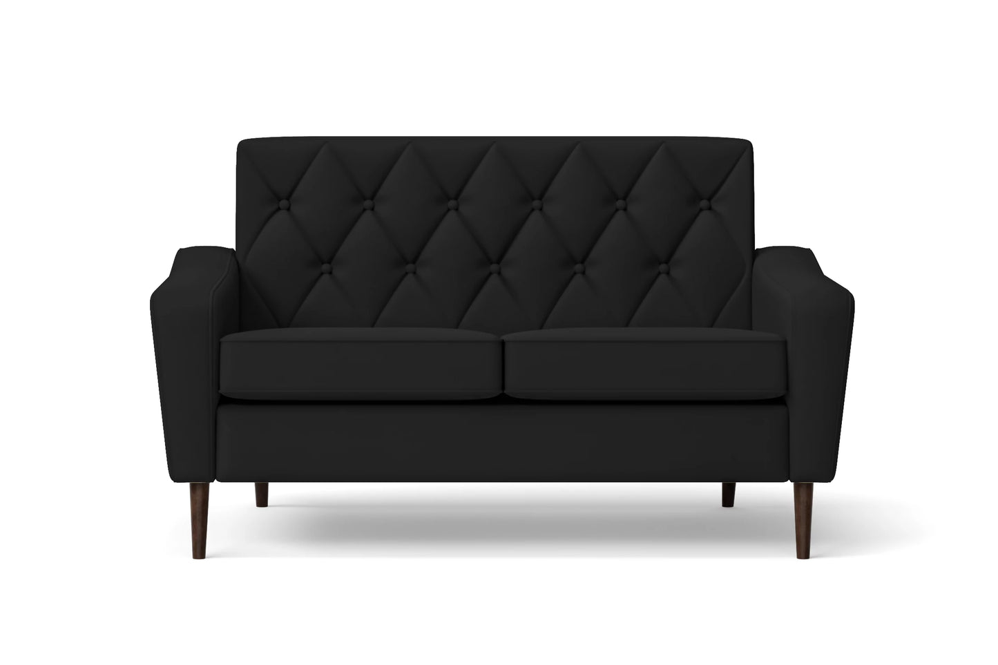 Carpi 2 Seater Sofa Black Leather