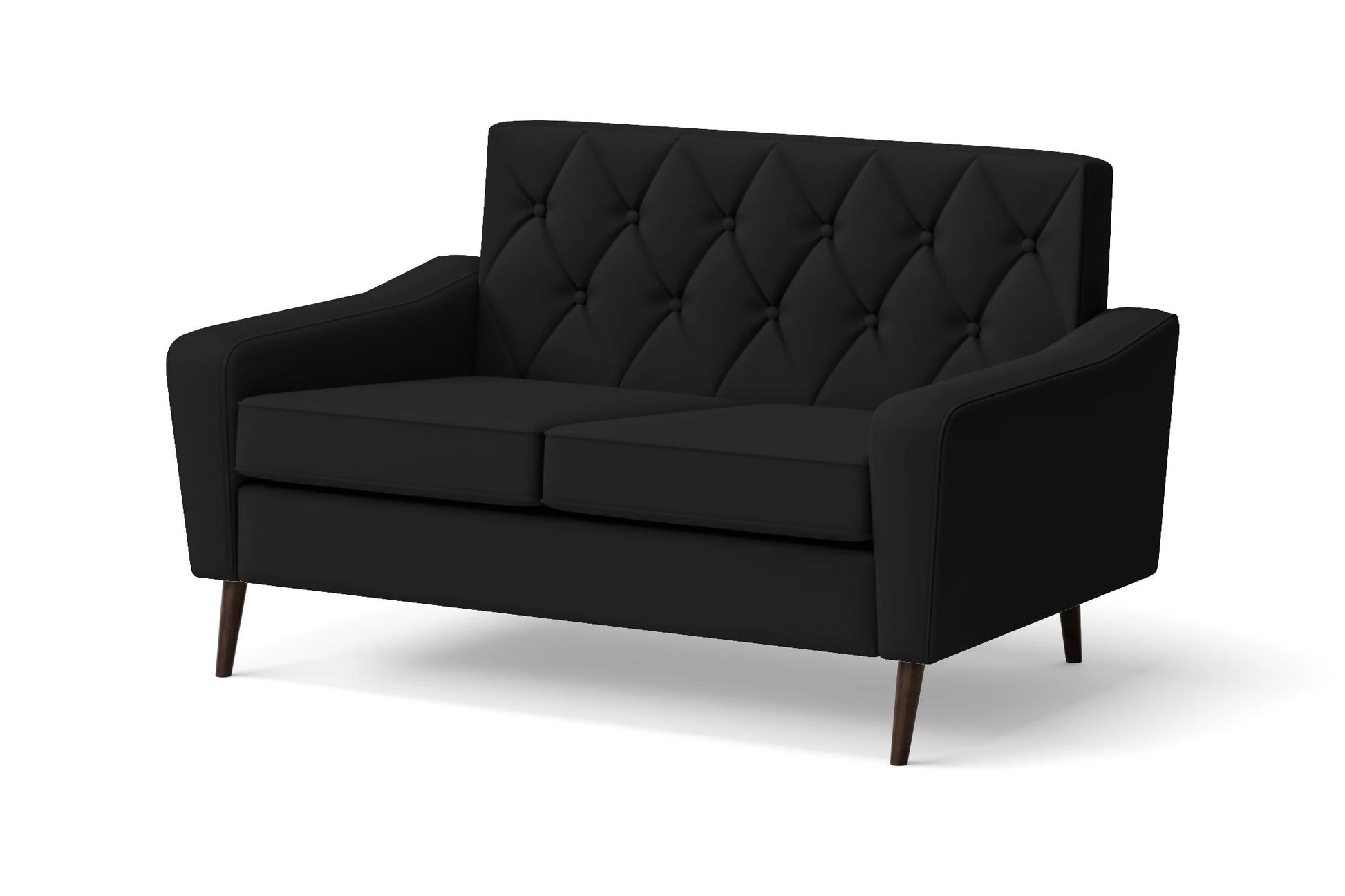 Carpi 2 Seater Sofa Black Leather